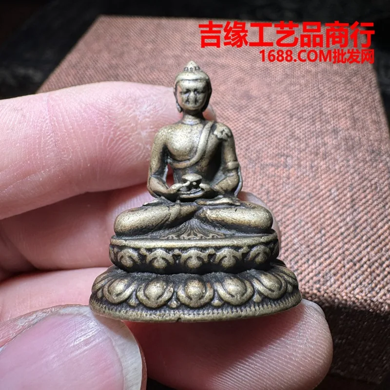 Pocket Buddha inch  pharmacist  statue brass mini copper home decor sculpture office decoration