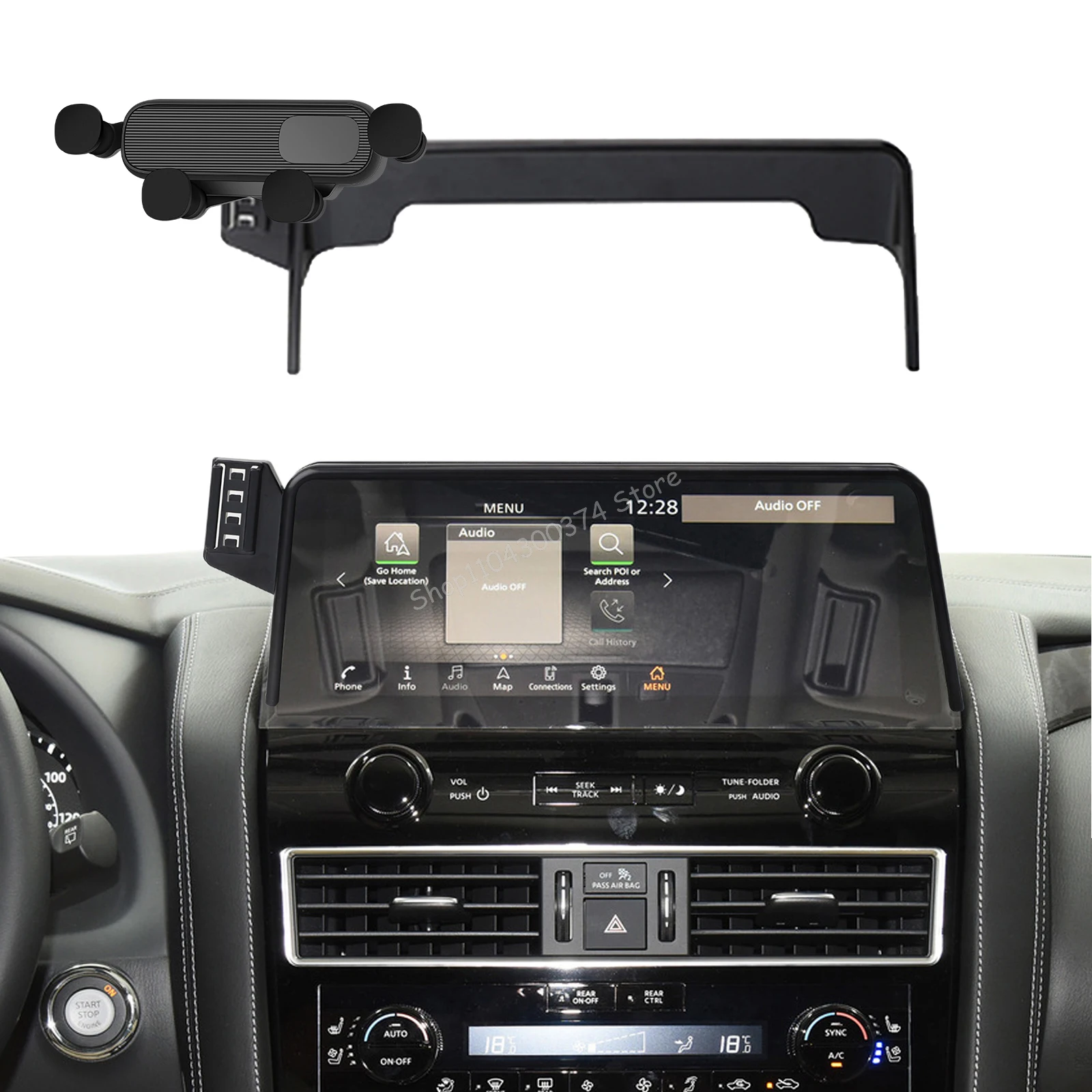 

Car Mobile Phone Holder for Nissan Patrol 2023 2024 Accessories GPS Bracket Navigation Stand Auto