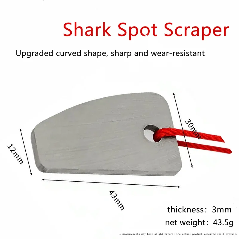 Steel Shark Blade Scraper, Super Hard Car Paint Spot Repair Tool for Removing Paint Runs, Sags & Surface Stains