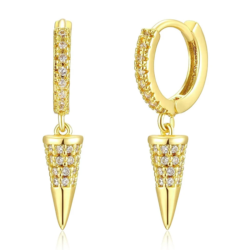 

Huitan хип-хоп серьги-капли с заклепками для женщин золотого цвета модные Y2K Девушки аксессуары для ушей современные модные женские ювелирные изделия