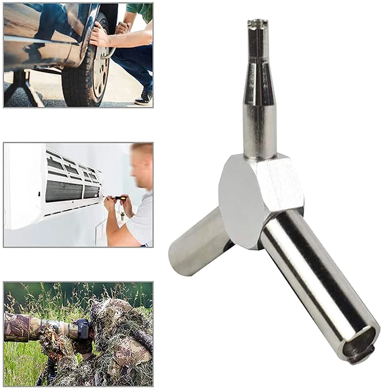 Outdoor Hunting Gas Valve Key Steel Triple Force Magazine Charging Tool For GBB AEG KSC WA Airsoft