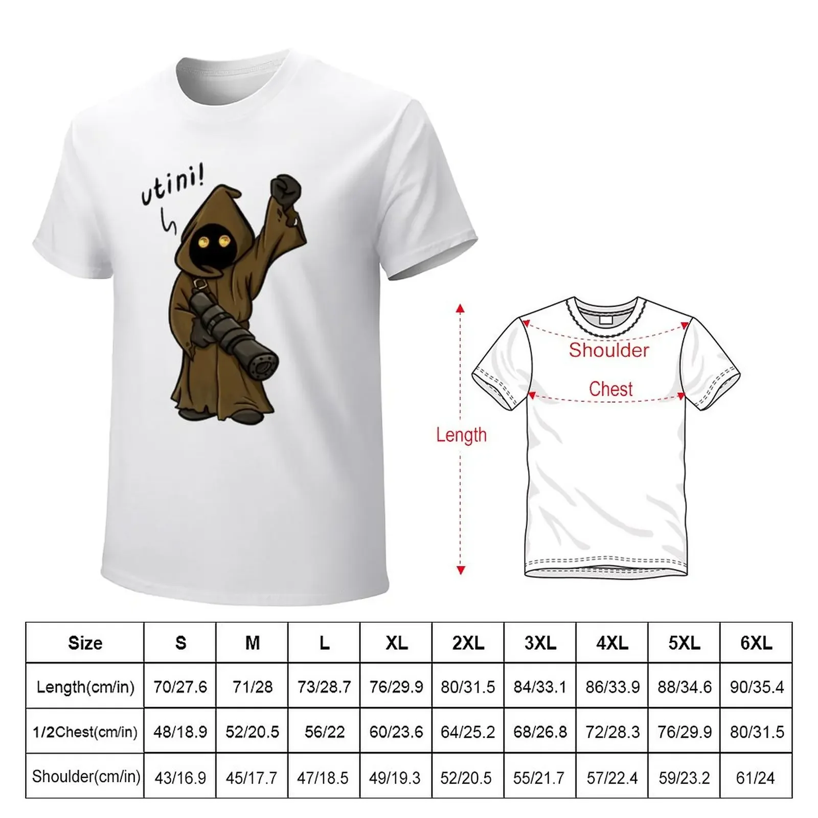 Utinni!!! - The Jawa T-Shirt anime cute tops workout shirts for men Cotton Luxury brand vintage oversized