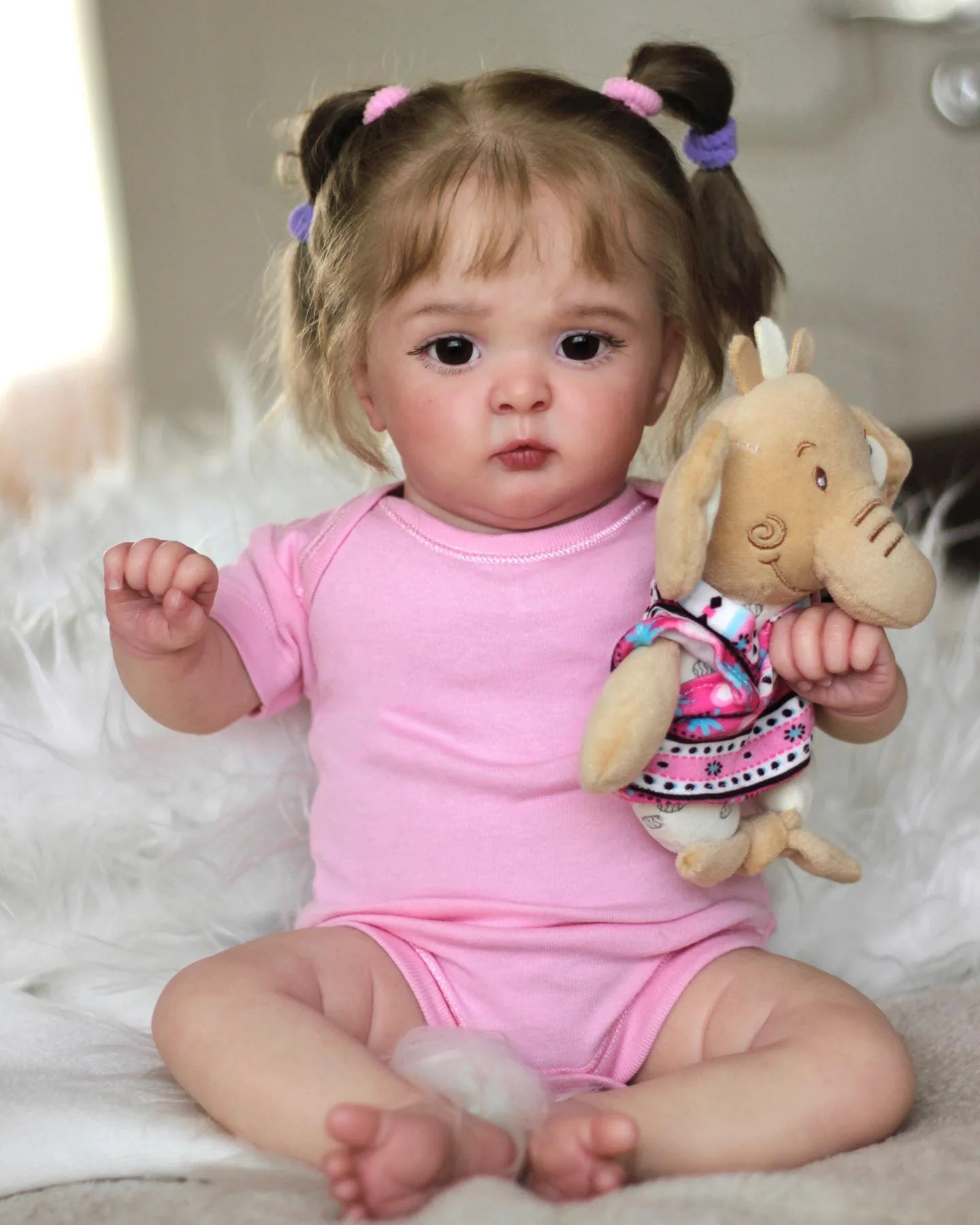 48CM Soft  Body Girl Reborn Baby Doll Jocy Hand-Detailed Painted with Visible Veins Lifelike 3D Skin Tone Toy Gift