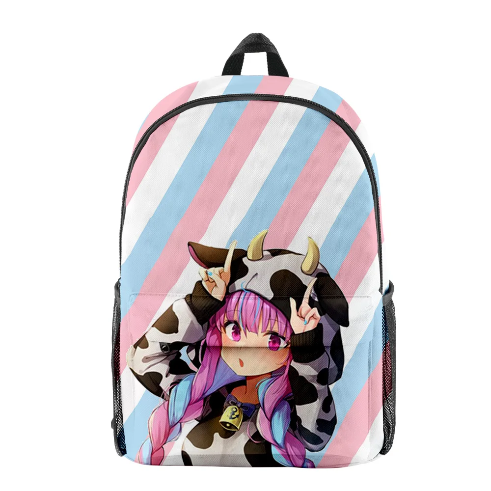 

Luxury Popular HOLOLIVE minato aqua pupil Bookbag Notebook Backpacks 3D Printed Oxford Waterproof Boys/Girls Travel Backpacks