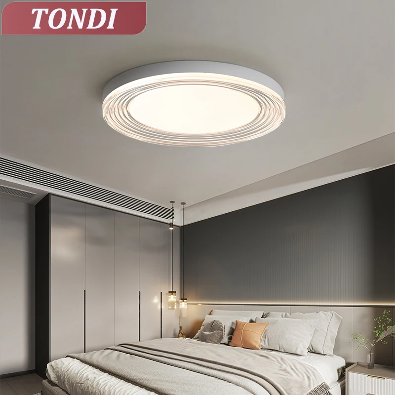 

White Ring Home Ceiling Lights Led Light For Bedroom Dining Room Aisle Room Ceiling Chandelier Modern Lustre Decorative Lamp