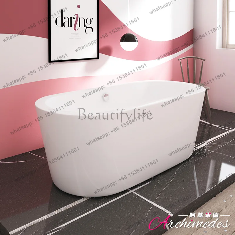 

Free-standing acrylic minimalist bath tray, indoor adult bathtub AJ-6008
