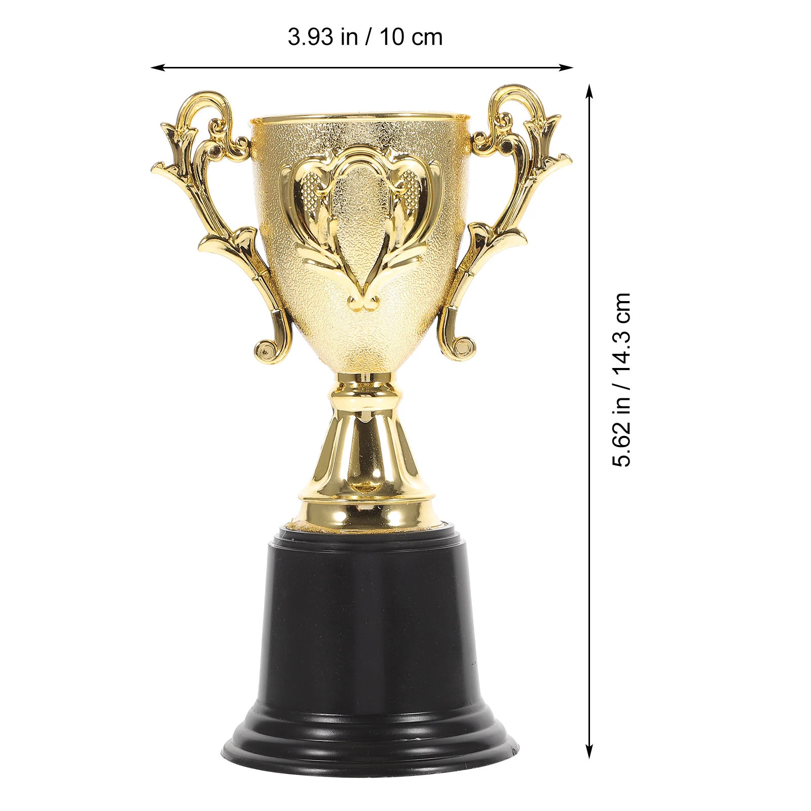 

3 Pcs Plastic Trophy Gold Award Kids Sports Reward Prizes Trophy Party Game Classroom Decor Premium Quality Term Storage