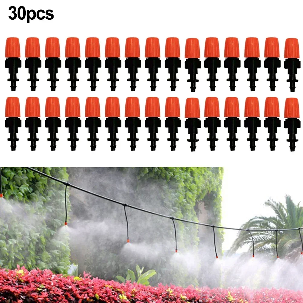 

30pcs Adjustable Garden Drip Irrigation Misting Nozzles Micro Barbed Nozzle Misting Sprinklers Irrigation Sprayer For Greenhouse