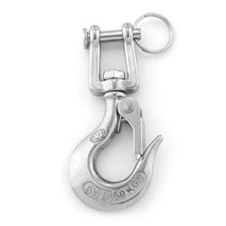 1pc 304 Stainless Steel Swivel Eye Lifting Hook 150kg Working Load 3/16