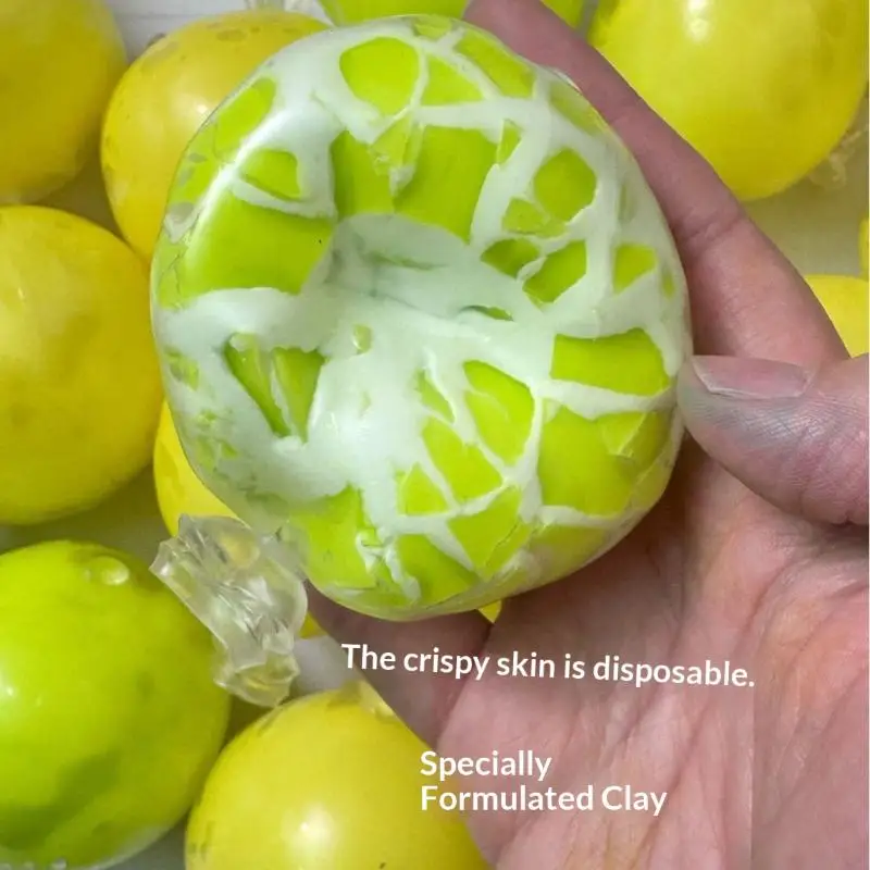 1Pcs Slow Rebound Wax Skin Squeeze Toy Stress Balls For Kids Adult Quiet Sensory Fidget Toys Soothing Relieving Stress