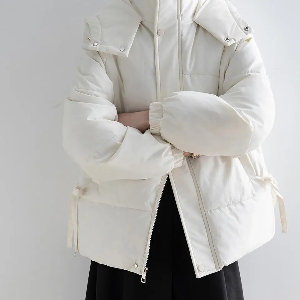 

plus Size Thiened Stand Collar Zipper Women's Autumn Winter Bread Coat Korean Sle Versatile Outerwear Trendy Large Size