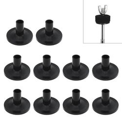 10pcs / 20pcs 플라스틱 드럼 펠트 심벌즈 스탠드 슬리브, 드럼 세트 및 우수한 성능을위한 블랙 슬리브 세트