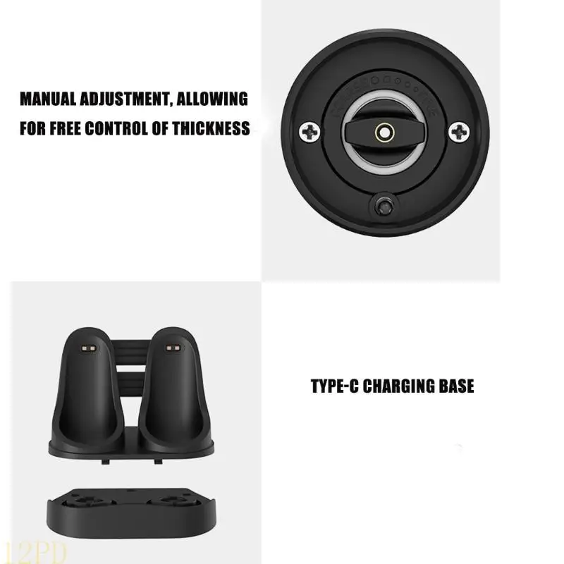 12PD Cordless Electric Pepper Mill Rechargeable Battery Adjustable Coarseness Salt Grinder For Home Cooking and Outdoor Use