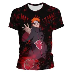 NARUTO 2024 Summer Hot Man T-Shirt Cartoon Japanese Anime Casual Short Sleeve Children 3D Print T-Shirt Oversized