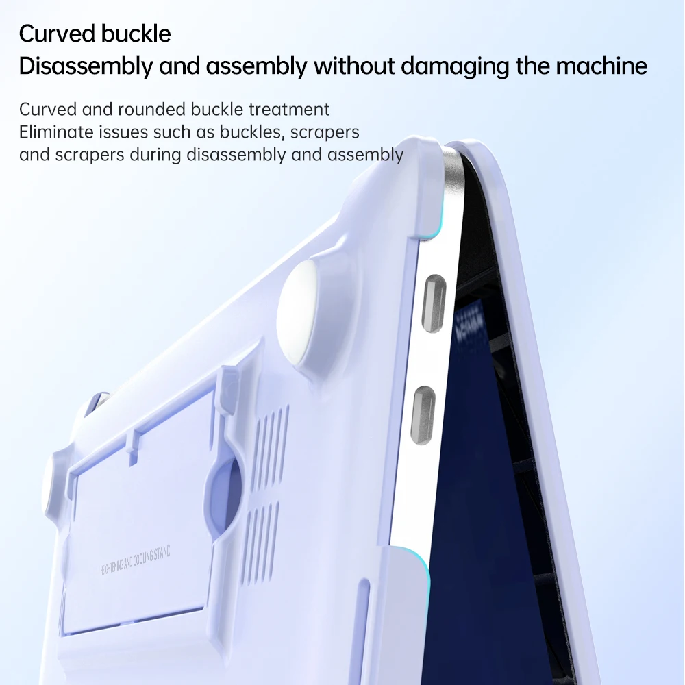 Support Stand Laptop Case For 2025 NEW Macbook Air M4 Chip Case Pro 13 A2338 Case For MacBook Pro 14 2024 Case Mac Air 13 A2337