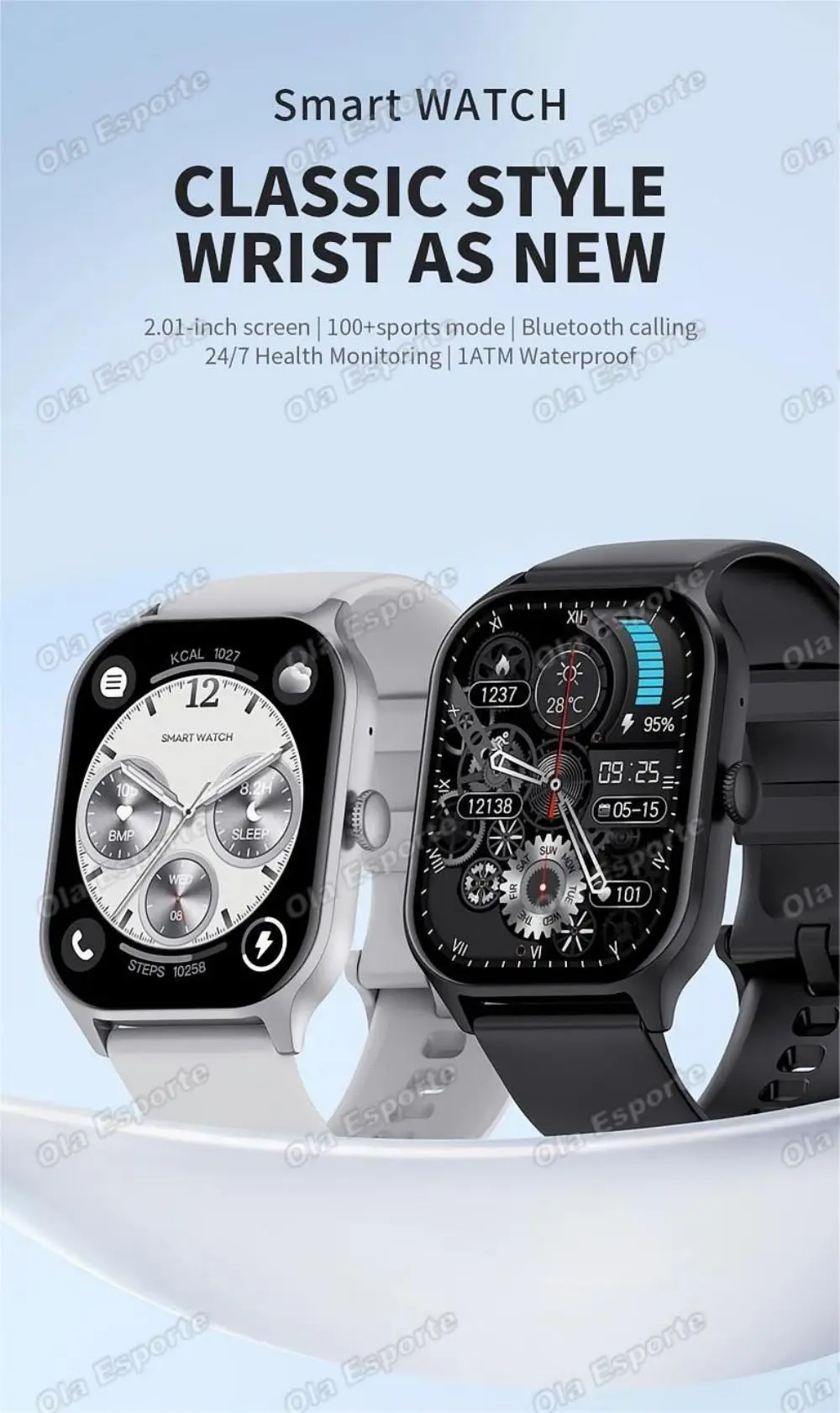 2026 Neue Smartwatch für Damen mit Bluetooth-Anruf, GPS, Bewegungs-, Herzfrequenz- und Schlafaufzeichnung, Outdoor-Sport-Smartwatch für Herren, kompatibel mit Android/iOS – Detail 1