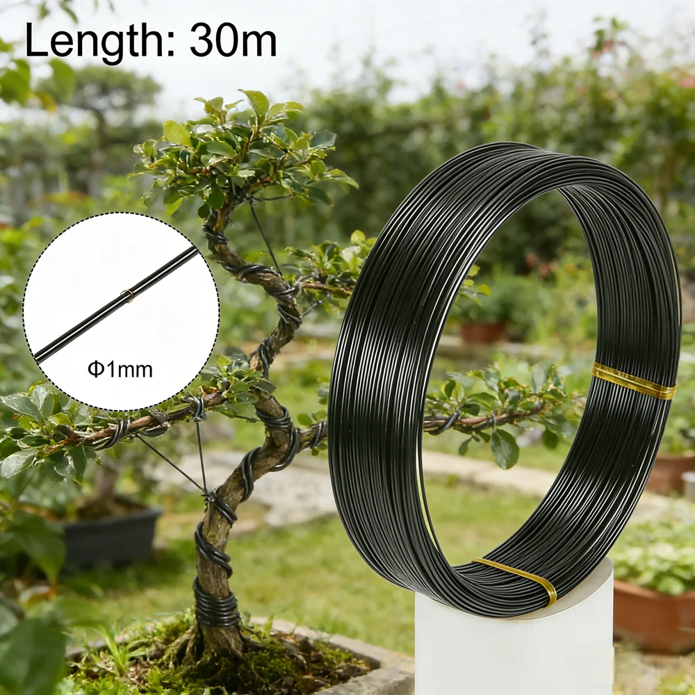 Premium Bonsai Modeling Wire 1mm 2mm 3mm 10m 30m Aluminum, Tree Shaping Wire for Plant Styling & Floral DIY Projects