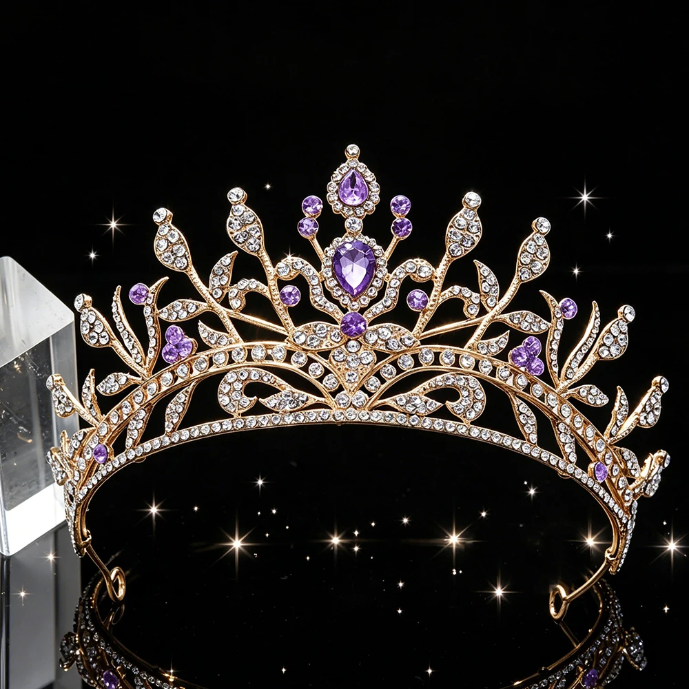 패션 바로크 신부 티아라 반짝이는 라인스톤 꽃무늬 퀸 - Women Queen Fashion 리뷰 및 가격