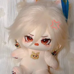Stuffed Anime Genshin Impact Kaveh 20cm Cotton Doll with Hoodies Cute Kaveh Plush Puppet Collectible Gift Toy for Children Adult
