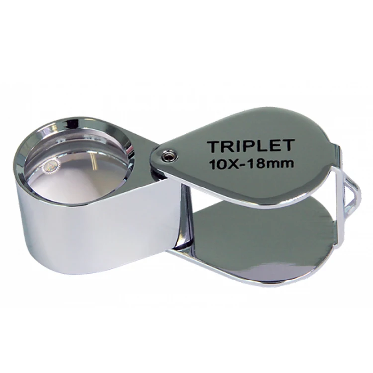 Optical Gem Loupe 10 x 18mm Portable Carry Mini Folding Jewelry Magnifier