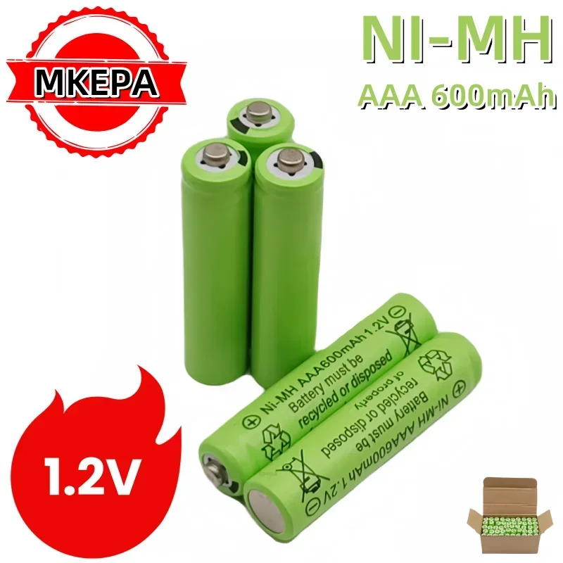 장난감 리모컨 충전식 배터리, Ni-MH 충전식 lpega 배터리, AAA 1.2V, 600mAh, AAA 1.2V, 신제품