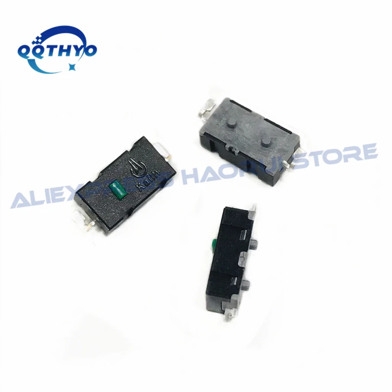 10Pcs 3.5mm SMD Green dot 2pin micro switch 5 million click life 65g for mouse button side keys can replace D2LS-11 D2LS-21