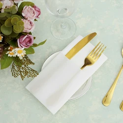 50/100/150Pcs Table Dinner Napkins White Dinner Napkins with Built-in Flatware Cloth Hand Towels Paper Prefolded Dinner Napkins