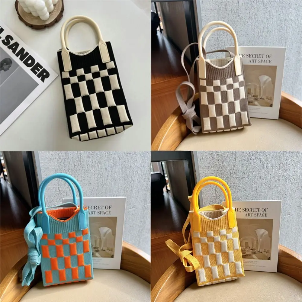 กระเป๋าถือแฟชั่นถักสำหรับผู้หญิงลายเรขาคณิตกระเป๋านักช้อปดีไซน์สะพายไหล่โซ่สะพายข้าง