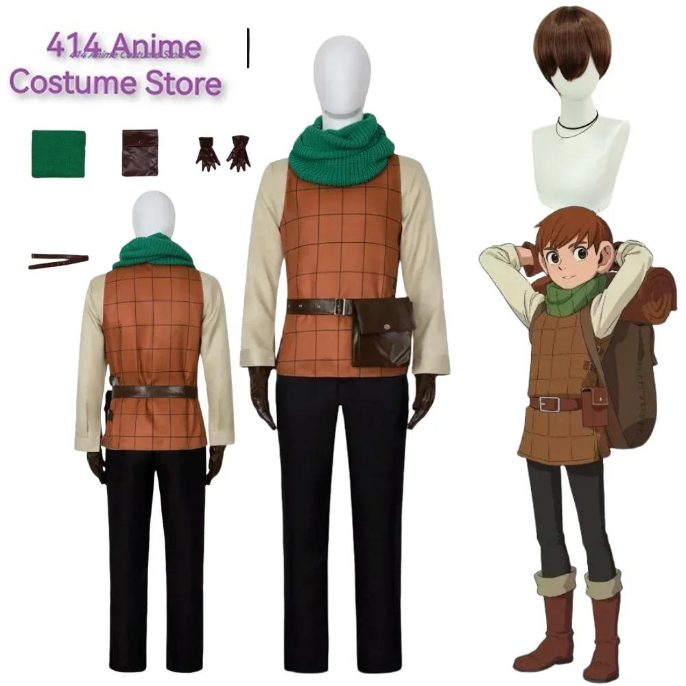 Anime Chilchuck Tims Cosplay Delicious in Dungeon Costume Pant Pocket Wig Lockpicker Uniform Halloween Party Suit