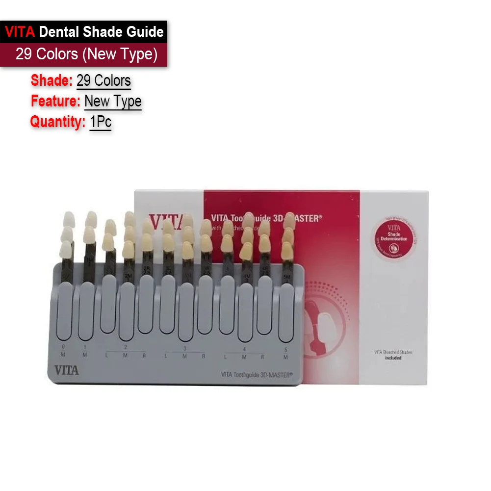 

VITA 3D Toothguide 16/29 Colors Dental Bleach Shade Guide VITAPAN Classical Denture Model Oral Teeth Whitening Colorimetric Tool