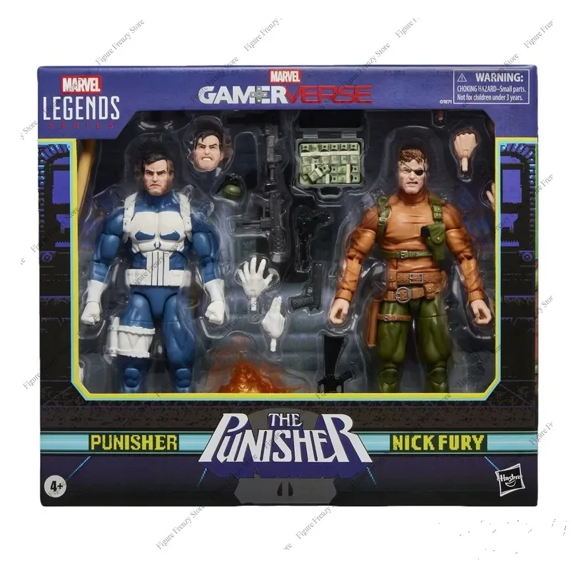 In stock，Hasbro Punisher Duo Set Marvel legends Nick Fury Marvel Games Figure Frenzy in stock