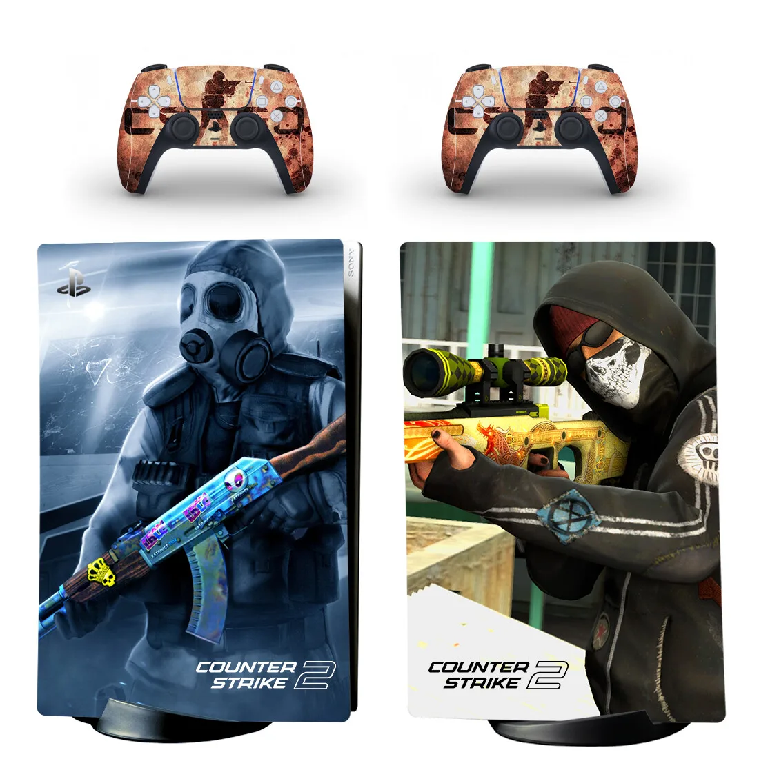 CSGO CS GO Counter Strike PS5 Digital Skin Sticker Decal Cover for Console and 2 Controllers Vinyl Skins