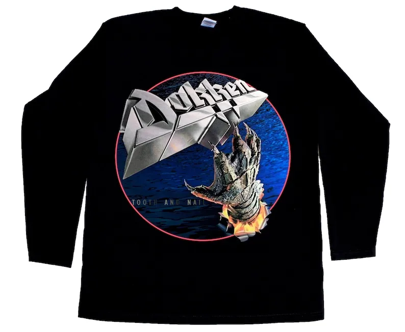 dokken - tooth and nail t-shirt new black short long sleeve t-shirt