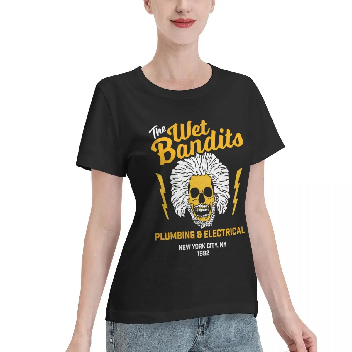 New Arrival The Wet Bandits Plumbing And Electrical Women's T-shirt Trendy Casual Classic Solid Tee