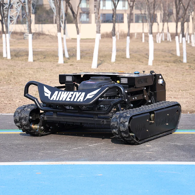

Customized villa yard all-terrain lawn mower, tracked remote-controlled zero-rotation grass crusher, lawn care machine