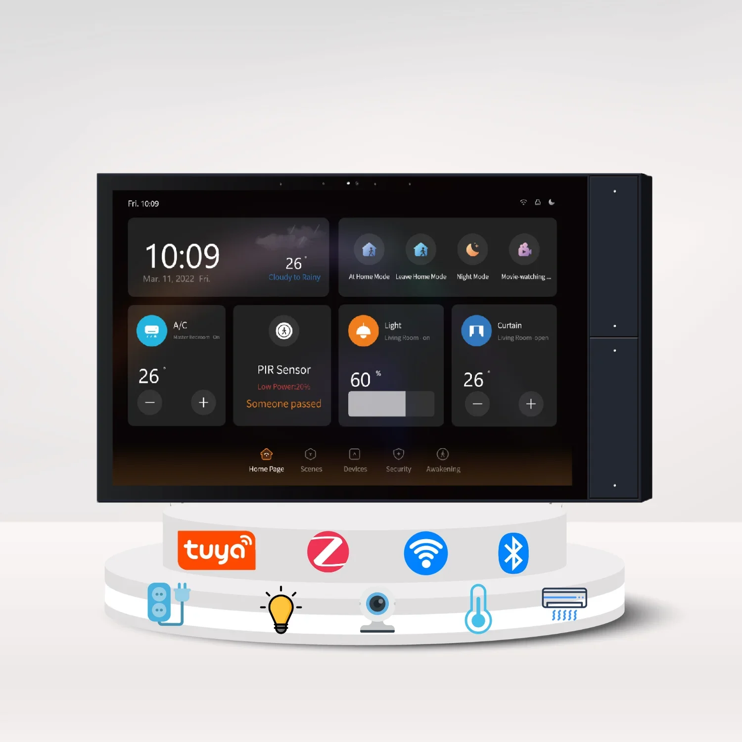 Tuya Zigbee Hub Smart Home Automation System with 10'' Touchscreen Control Panel to Manage Smart Home Devices by One Panel