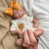 신생아 실리콘 아기 인형 전신 가중 손으로 그린 ​​다시 태어난 인형 닫힌 눈 실물 같은 소녀 수집품 DIY Reborne Artist 4