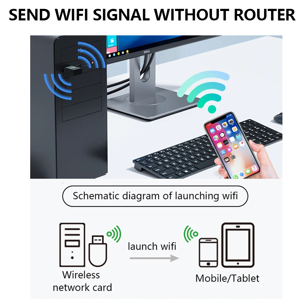 OPTFOCUS Wifi Adapter 150Mbps 802.11b g n ac USB Wifi Adaptador For PC Win7 8 10 11 wireless wifi adapter Bluetooth 4.2 Lan Card