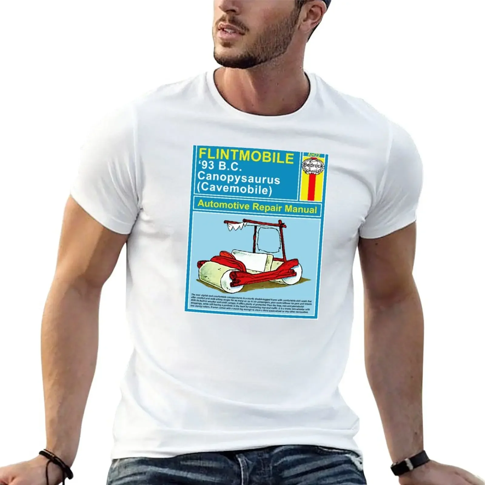 New Flintmobile Auto Repair Manual T-Shirt summer top man clothes mens graphic t-shirts anime