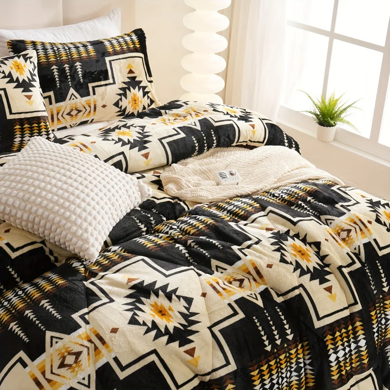 3 Luxury Thick Quilt，Plush Layer Our Quilts Provide a Warm Haven。 Perfect for Snuggling on Cold Winter Nights