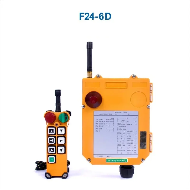 F24-6D 6 buttons 2 Speed Hoist crane remote control wireless Uting remote control TELE CRANE