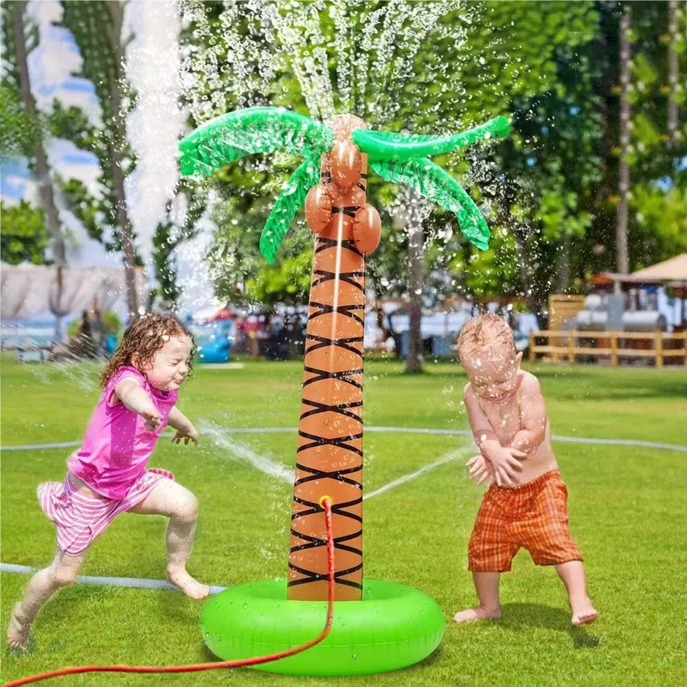 

Summer Giant Inflatable Toys Cartoon Coconut Tree Hawaii Beach Swimming Pool Party Spray Sprinkler Inflatable Water Toys