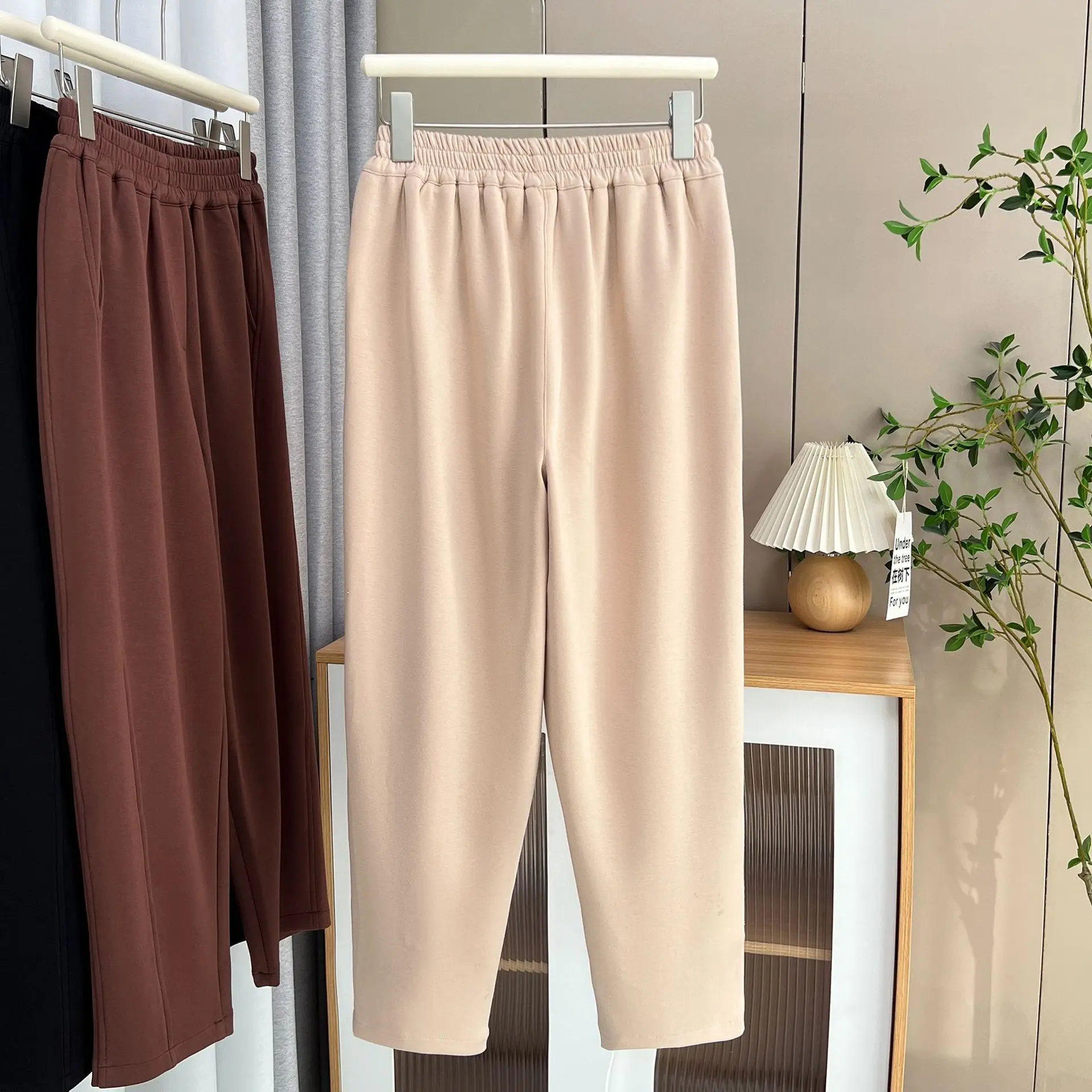 Pantaloni Harem da donna, cotone modale sciolto, pantaloni morbidi alla caviglia, autunno, taglie forti, 6024