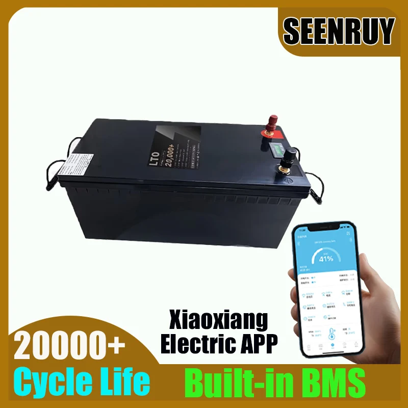 LTO Battery 48V 80AH with BMS 50A 80A 100A 170A For RV Portable Power Station UPS Power Electric Vehicle