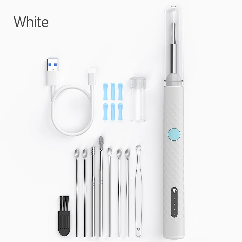 Visuele draadloze otoscoop Ultradunne 4,2 mm camera HD 1080P Oorscope WiFi-endoscoop voor iOS/Android met oorsmeerreinigingsgereedschap