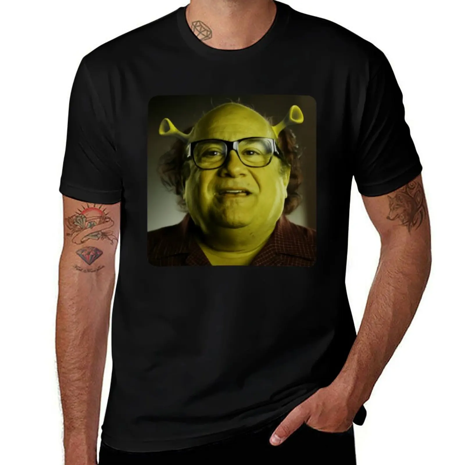 

Funny face Devitosherk9 T-Shirt cotton tshirt 100% t shirts for man slim fit T-Shirt