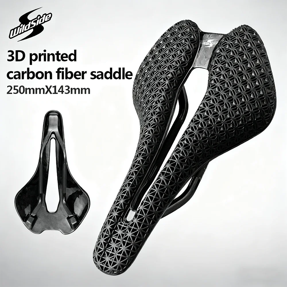 

Wildside 3D Printed Bicycle Saddle Ultralight Carbon Fiber Hollow Comfortable Breathable MTB Gravel Road Bike Cycling Seat Parts