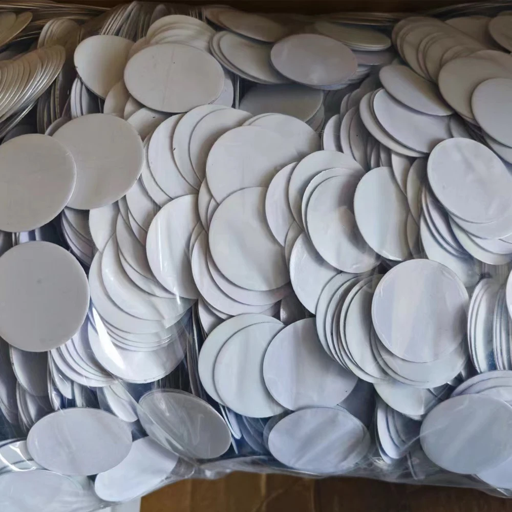 29.5/30.5/34.4mm 300pcs/lot Custom Sublimation Blanks Aluminum Round Discs Coated Sheets Plates For Sublimation Printing