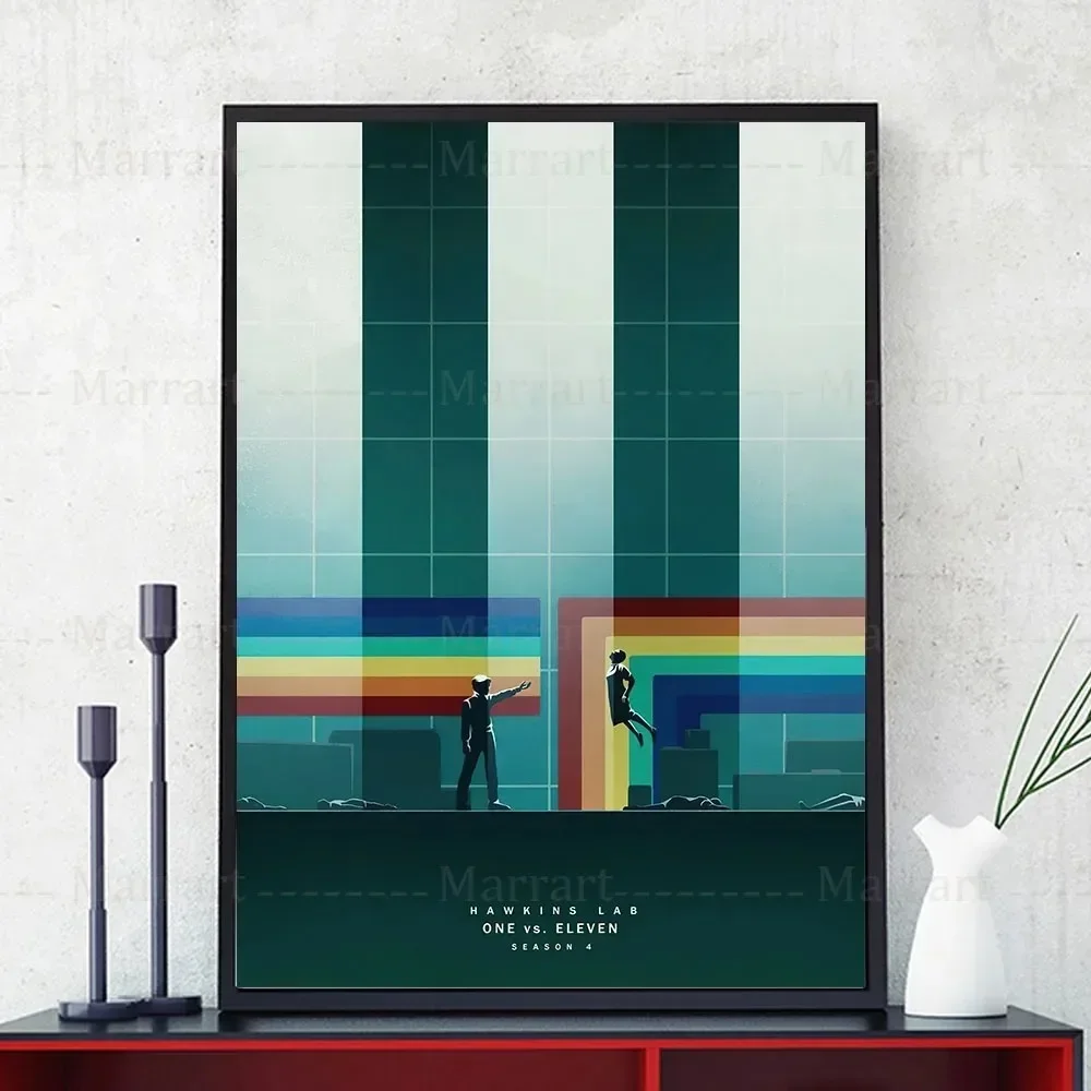 إدي مونسون أحد عشر Vecna Demogorgon الشخصيات الشهيرة في المسلسلات التلفزيونية ملصق فني الرسم على لوحات القماش الجدارية الحديثة يطبع ديكور المنزل #4