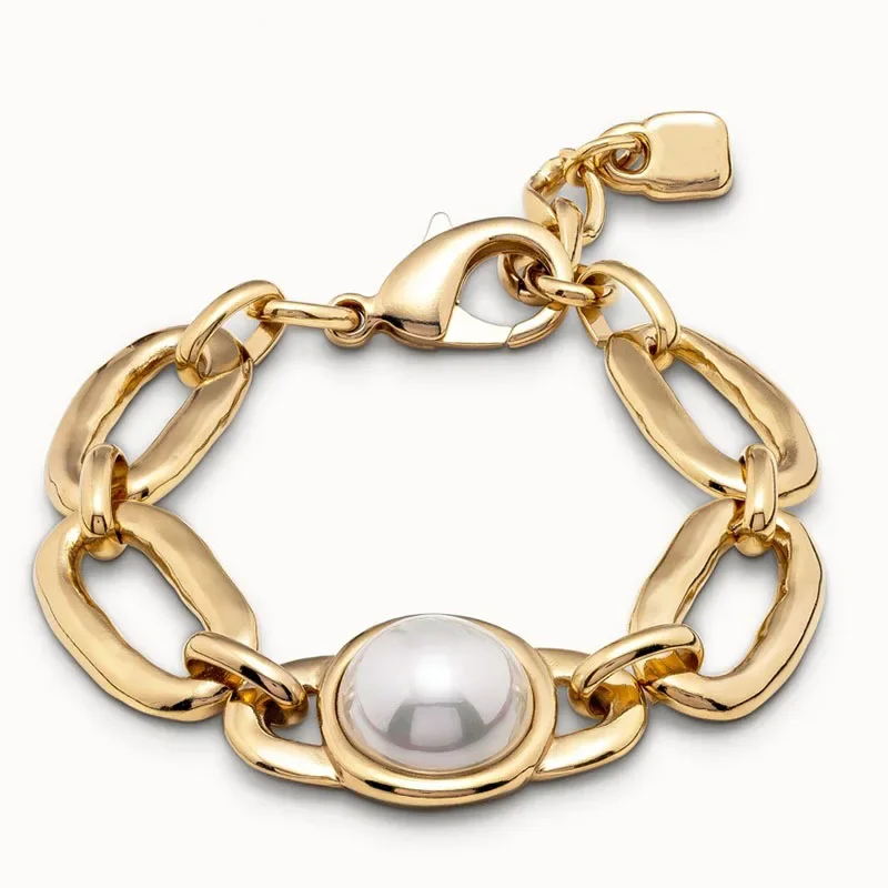 

Top New Fit UNO DE 50 Fashion Electroplated 925 Silver Charming Pearl Bracelet Small Popular Jewelry Gift